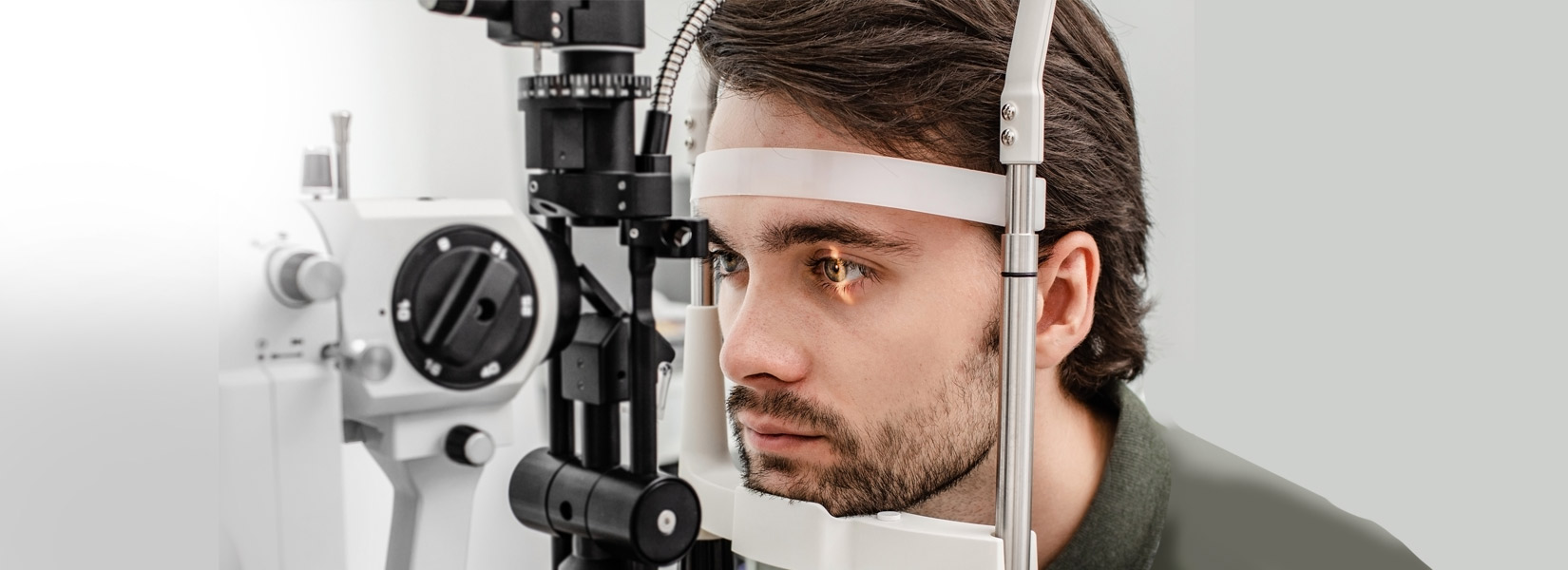young man during eye exam in Glenview